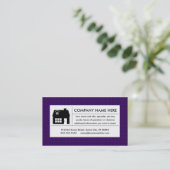 格子縞の家 名刺 (スタンド正面)