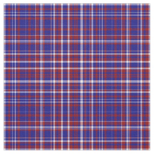 格子縞の布 – 赤い白と青42 ファブリック (クローズアップ)