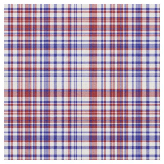 格子縞の布 – 赤と青23 ファブリック (クローズアップ)