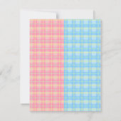 格子縞の性はパーティの招待状を明らかにします 招待状 (裏面)