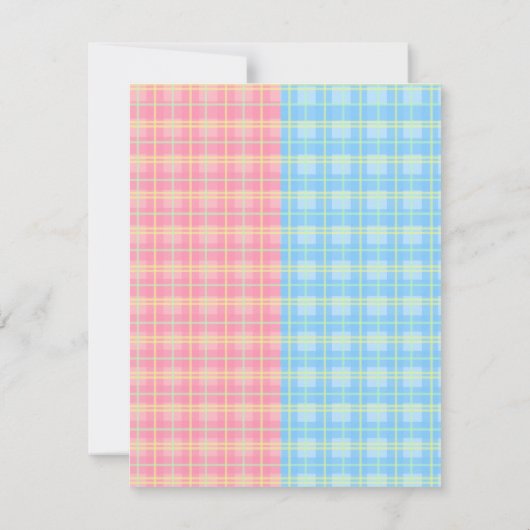 格子縞の性はパーティの招待状を明らかにします 招待状 (裏面)