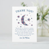 格子縞の月はベビーシャワーを主演します サンキューカード (スタンド正面)