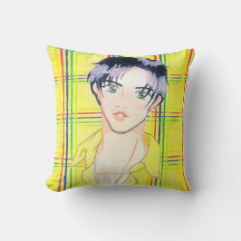 格子縞の枕のJiremi クッション