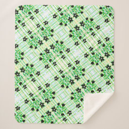 格子縞の毛布 シェルパブランケット