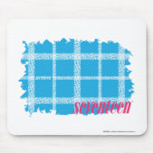格子縞の水4 マウスパッド (正面)