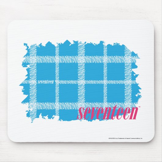 格子縞の水4 マウスパッド (正面)