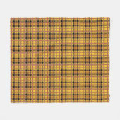 格子縞の生地のテクスチストライプャ茶色の繊維–52628 フリースブランケット (正面(横))