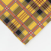 格子縞の生地のテクスチストライプャ茶色の繊維–52628 フリースブランケット (角)