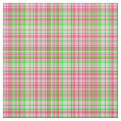 格子縞の生地 – ネオングリーンとピンク08 ファブリック (見本)