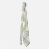 格子縞の男性のタイ – 数々の春の色{S2D22} ネクタイ (裏面)