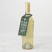 格子縞の知らせ|の緑|のパーソナライズな休日 ボトルネックタグ (アングル)