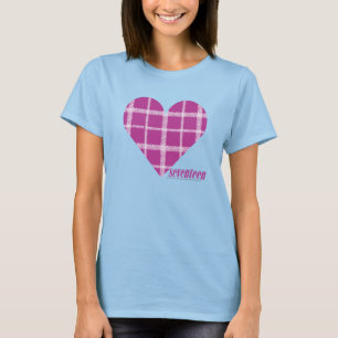 格子縞の紫色2 Tシャツ