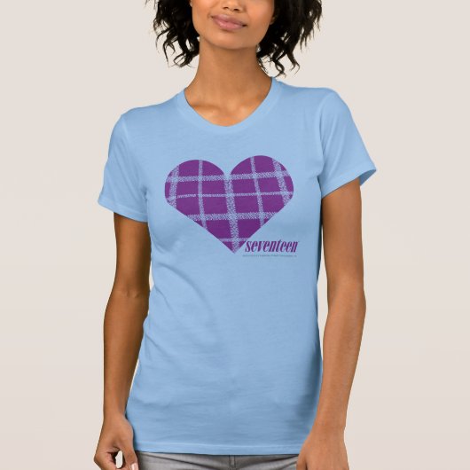 格子縞の紫色2 Tシャツ (正面)