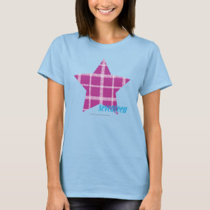 格子縞の紫色3 Tシャツ