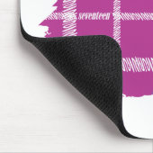 格子縞の紫色4 マウスパッド (コーナー)