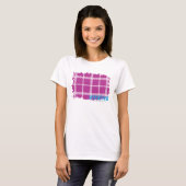 格子縞の紫色4 Tシャツ (正面フル)