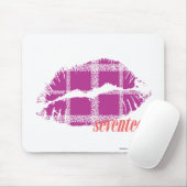 格子縞の紫色 マウスパッド (マウス)