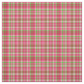 格子縞の織物 – ネオングリーンとピンク13 ファブリック (見本)