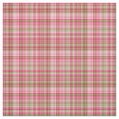 格子縞の織物 – ネオングリーンとピンク47 ファブリック (見本)