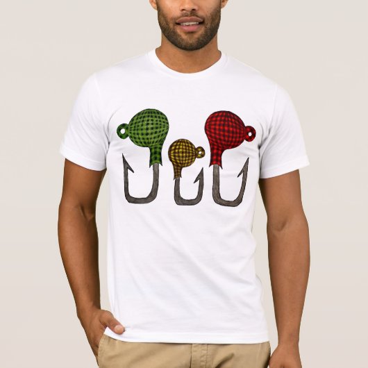 格子縞の魚のjigheads -サスカッチの署名S Tシャツ (正面)