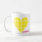 格子縞の黄色2 コーヒーマグカップ (左)