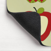 格子縞のAppleの四つ組 マウスパッド (コーナー)