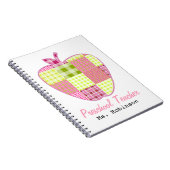 格子縞のAppleの幼稚園の先生 ノートブック (右側)