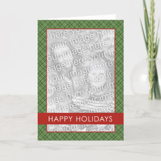 格子縞のHoldiayのテンプレート シーズンカード