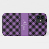 格子縞のiPhone 5の穹窖 Case-Mate iPhoneケース (裏面(横))