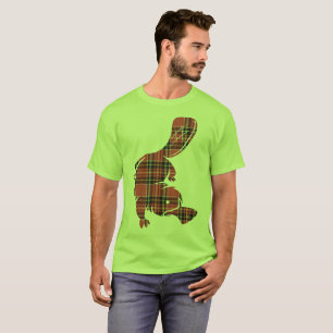 格子縞のplatypus tシャツ