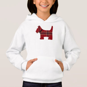 格子縞のScotty犬のスエットシャツ