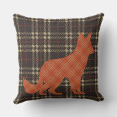 格子縞キツネ クッション (裏面)