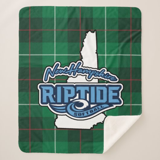 格子縞シェルパブランケット（緑） シェルパブランケット (正面)