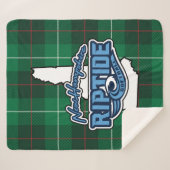 格子縞シェルパブランケット（緑） シェルパブランケット (正面(横))