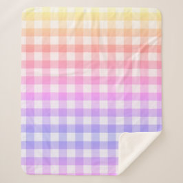 格子縞ジンガムカントリーピンクパープルモダンシンプル シェルパブランケット