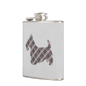 格子縞スコットランドテリアのScotty犬 フラスク (左)