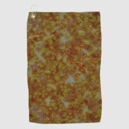 格子縞ストライプの斜めのオレンジ色 ゴルフタオル