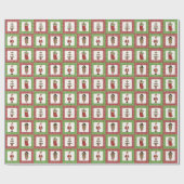 格子縞パターンが付いている低俗な国のクリスマスの覆い ラッピングペーパー (フラット)