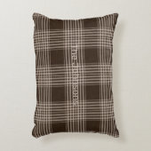 格子縞素朴とベージュ アクセントクッション (正面(垂直))