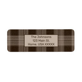 格子縞素朴とベージュ ラベル