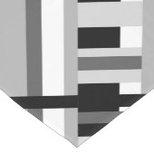 格子縞（黒、白、グレー） ショートテーブルランナー (コーナー)