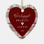 格子赤光婚約したセラミックオーナメント セラミックオーナメント (右)