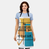 格子長方形オールオーバープリントエプロン エプロン (着用した状態)