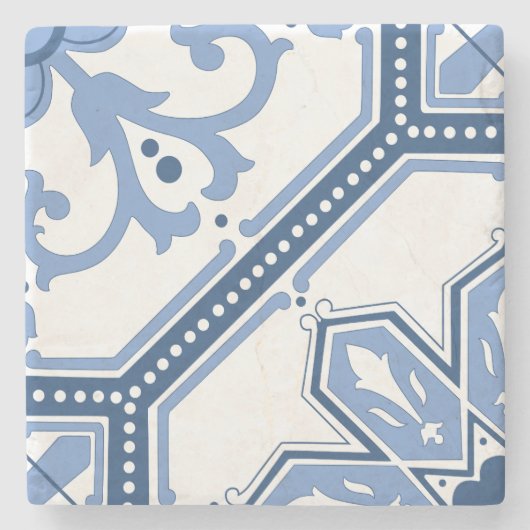 格子開花 ストーンコースター (正面)