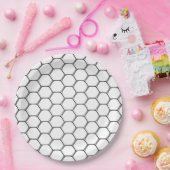 格子 ペーパープレート (パーティー)