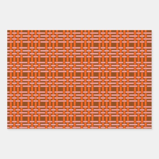 格子 ラッピングペーパーシート (正面)