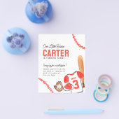 格安こうもりグローブスポーツシャツ野球誕生日 チラシ (シングル)