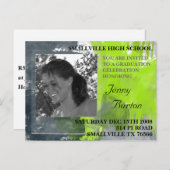 格安の卒業の招待カスタム インビテーションポストカード (正面/裏面)