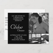 格安の卒業招待状 インビテーションポストカード (正面/裏面)