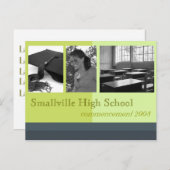 格安の卒業発表 案内ポストカード (正面/裏面)